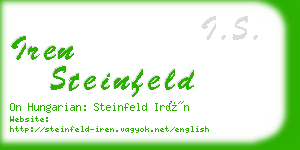 iren steinfeld business card
